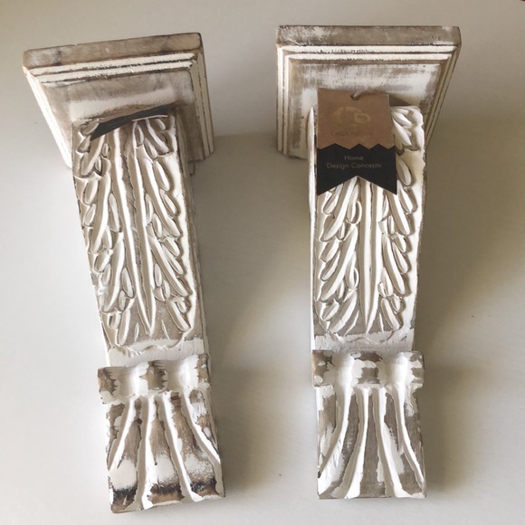 Casa Decor Home Design Concepts Wood Scroll Design (2 Piece) NWT - Picture 3 of 10